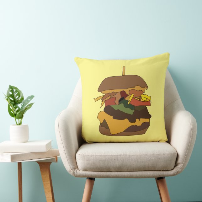 Burger Hamburger Burger Cushion (Chair)