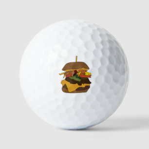 Burger Hamburger Burger Love Illustration      Golf Balls