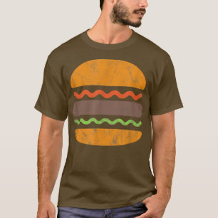 Burger Hamburger Cheeseburger Snack Foodie Vintage T-Shirt