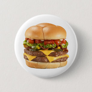 Burger hamburger food badge button