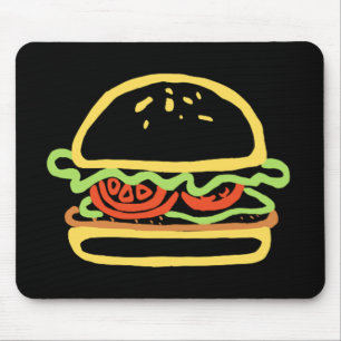 BURGER HAMBURGER MOUSE MAT