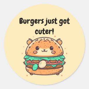Burger Hamster - Burgers Just Got Cuter! Classic Round Sticker
