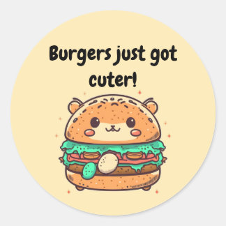 Burger Hamster - Burgers Just Got Cuter! Classic Round Sticker