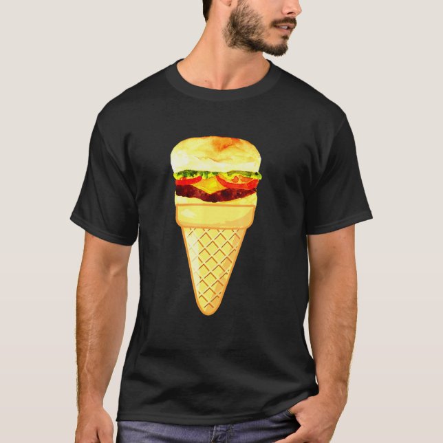 Burger Ice Cream Fast Food And Ice Cream Collectio T-Shirt (Front)