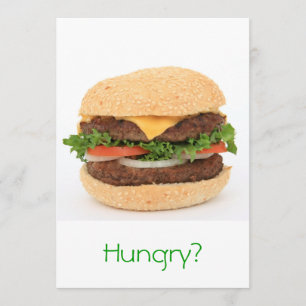Burger invitation for a meal