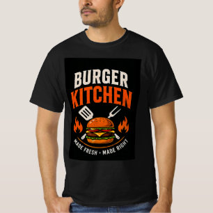 🍔 Burger Kitchen Grill Restaurant Crew Staff 🍟 T-Shirt