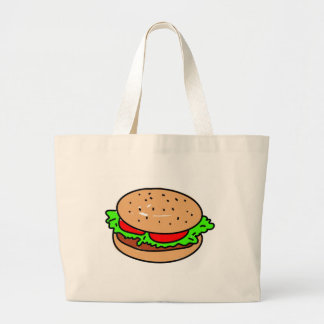 burger large tote bag