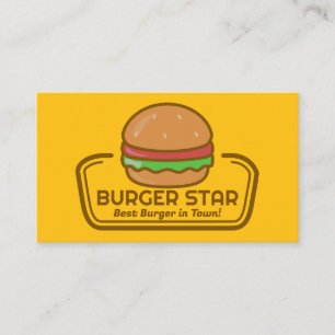 Burger Logo Restaurant Business Card