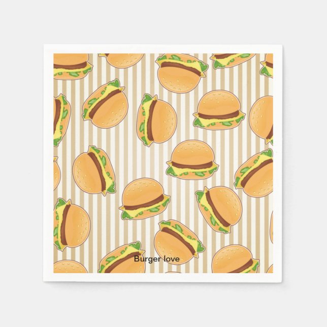 BURGER LOVE Paper Napkin (Front)