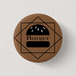 Burger lover 3 cm round badge