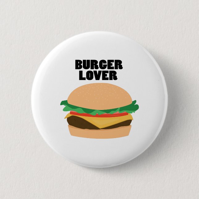 Burger Lover 6 Cm Round Badge (Front)