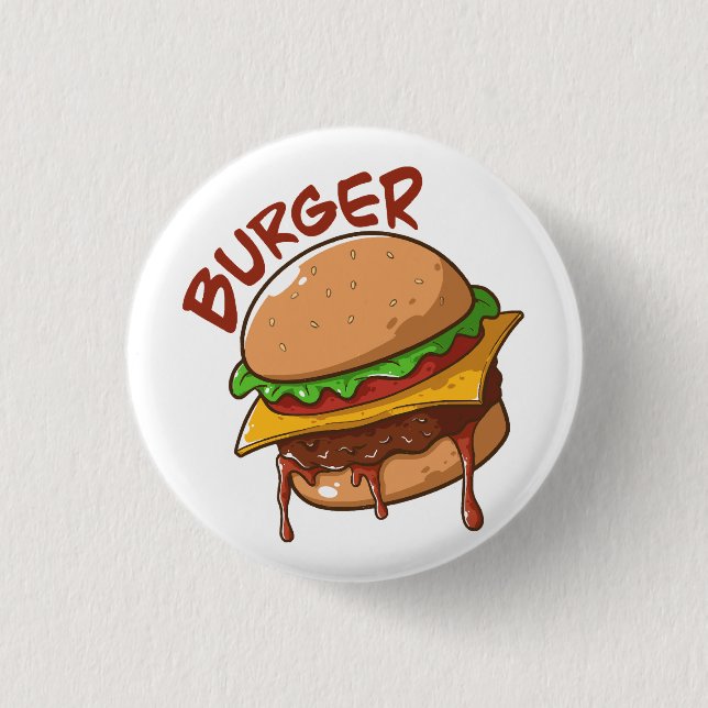 Burger Lovers 3 Cm Round Badge (Front)