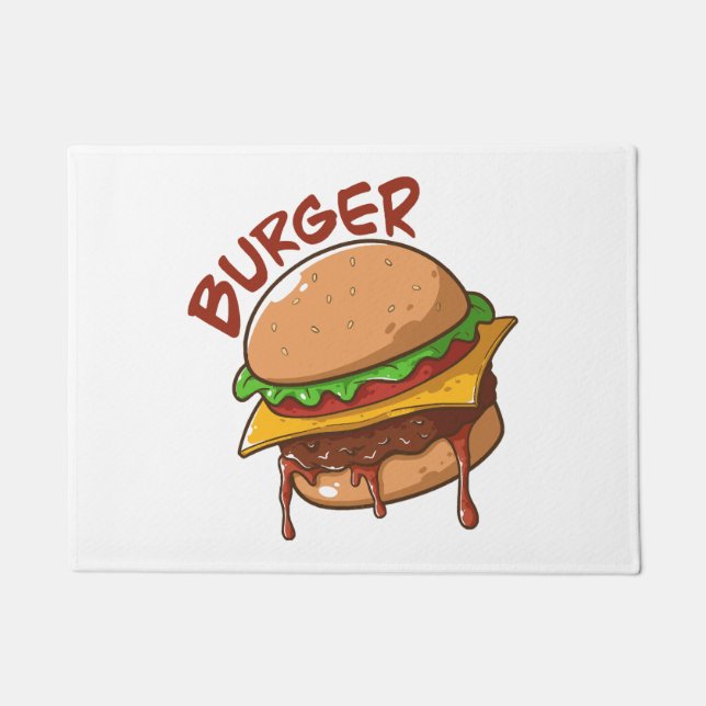 Burger Lovers Doormat (Front)