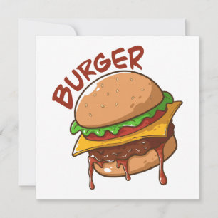 Burger Lovers Invitation
