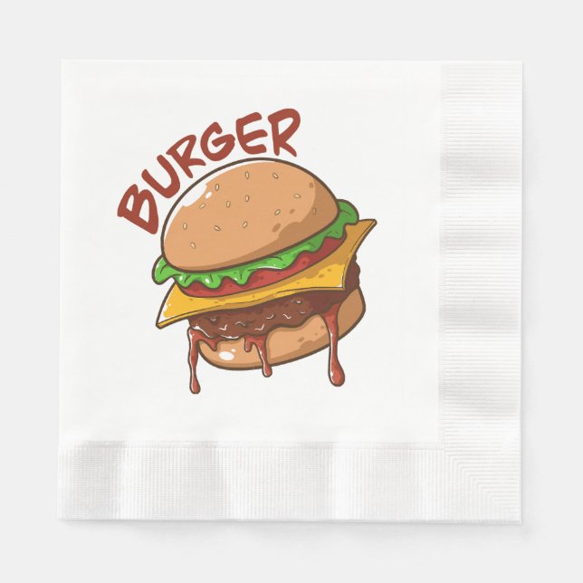Burger Lovers Napkin (Front)