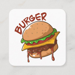 Burger Lovers Square Business Card