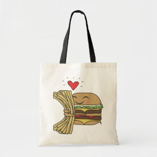 Burger Loves Fries Tote Bag