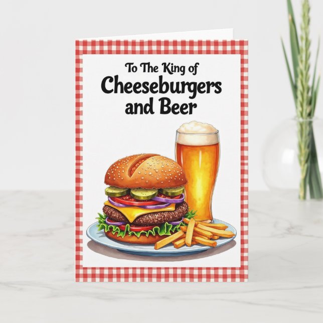 Burger Loving Fathers Day Card (Front)