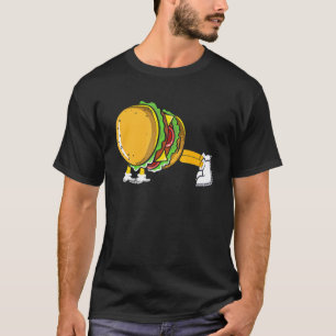 Burger Making Push Ups Bodybuilding Fitness Workou T-Shirt