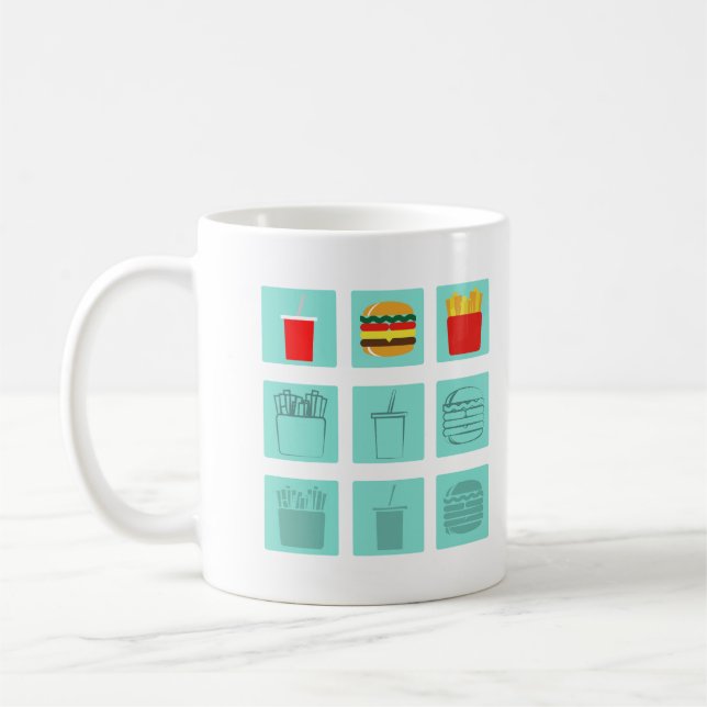 Burger meal set coffee mug (Left)