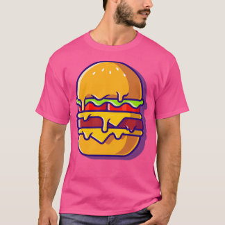 Burger Melted Cartoon T-Shirt