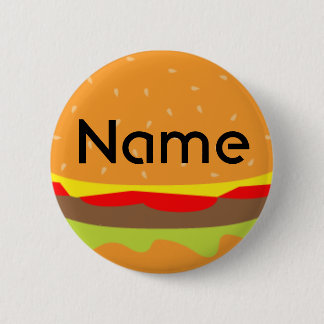 Burger Name Tag Badge