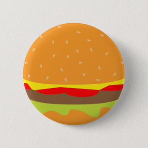 Burger Name Tag Badge