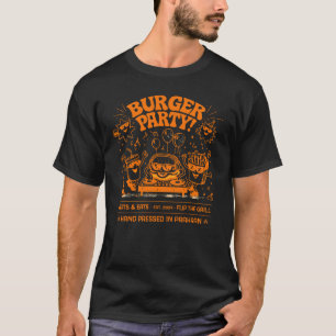Burger Party DJ Food Fun Graphic T-Shirt