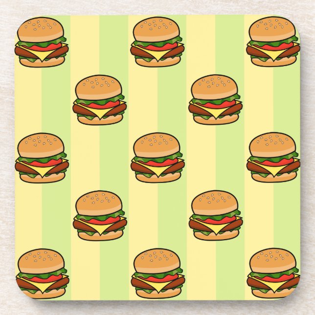 Burger Pattern Coaster (Front)