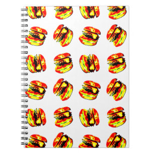Burger Pattern Notebook