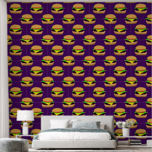Burger Pattern Wallpaper