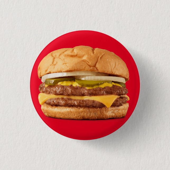 BURGER PLUS 2     3 CM ROUND BADGE (Front)