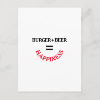 Burger Plus Beer Equals Happiness