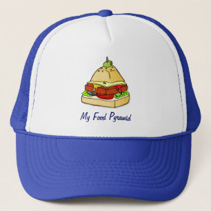 Burger pyramid trucker hat