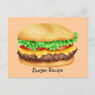 Burger Recipe Card