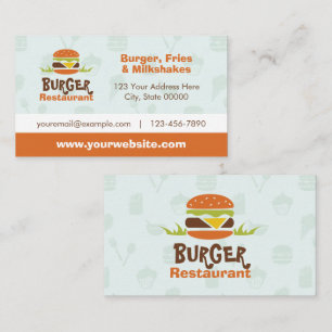 Burger Restaurant Business Card