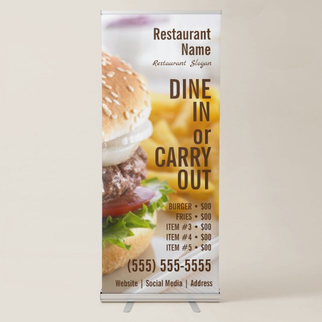 Burger Retractable Banner (Front)