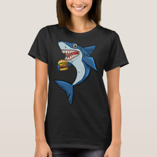 Burger Sharks Love Animal   Mens Womens Outfit T-Shirt