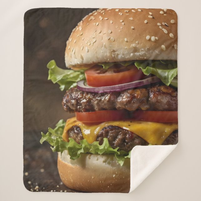 Burger  sherpa blanket (Front)