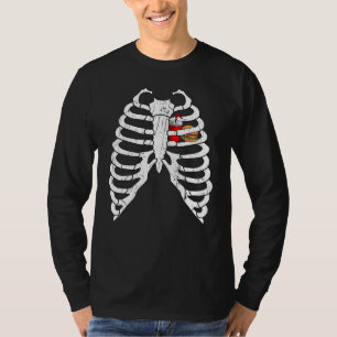 Burger Skeleton Xray Hamburger Fast Food French Fr T-Shirt