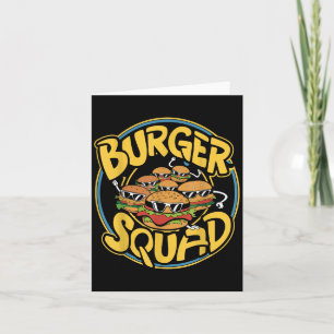 Burger Squad Funny Cheeseburger Lover Food Hamburg Card