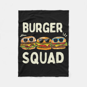 Burger Squad Funny Hamburger Fast Foodie Lovers Bu Fleece Blanket
