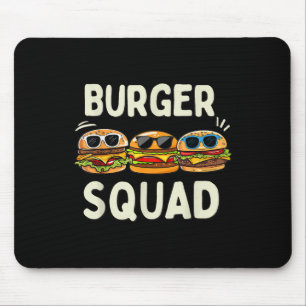 Burger Squad Funny Hamburger Fast Foodie Lovers Bu Mouse Mat