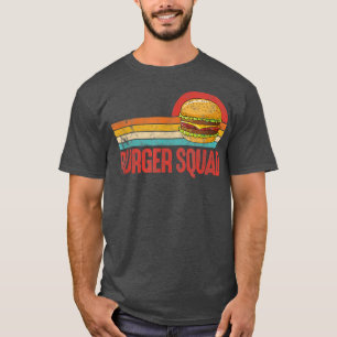 Burger Squad Hamburger Snacks Foodie Vintage T-Shirt