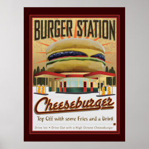 Burger Station-Poster Poster