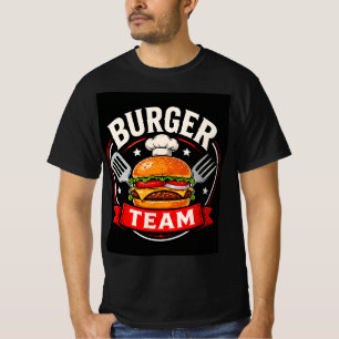 🍔 Burger Team Fast Food Restaurant Uniform T-Shirt