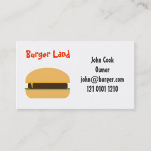 Burger themed business card