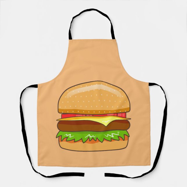 Burger Vector Illustration Apron (Front)