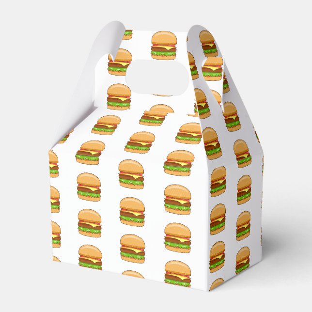  Burger Vector Illustration Favour Box (Front Side)