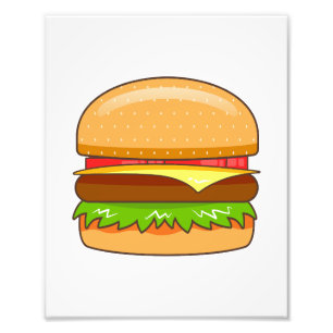  Burger Vector Illustration Photo Print